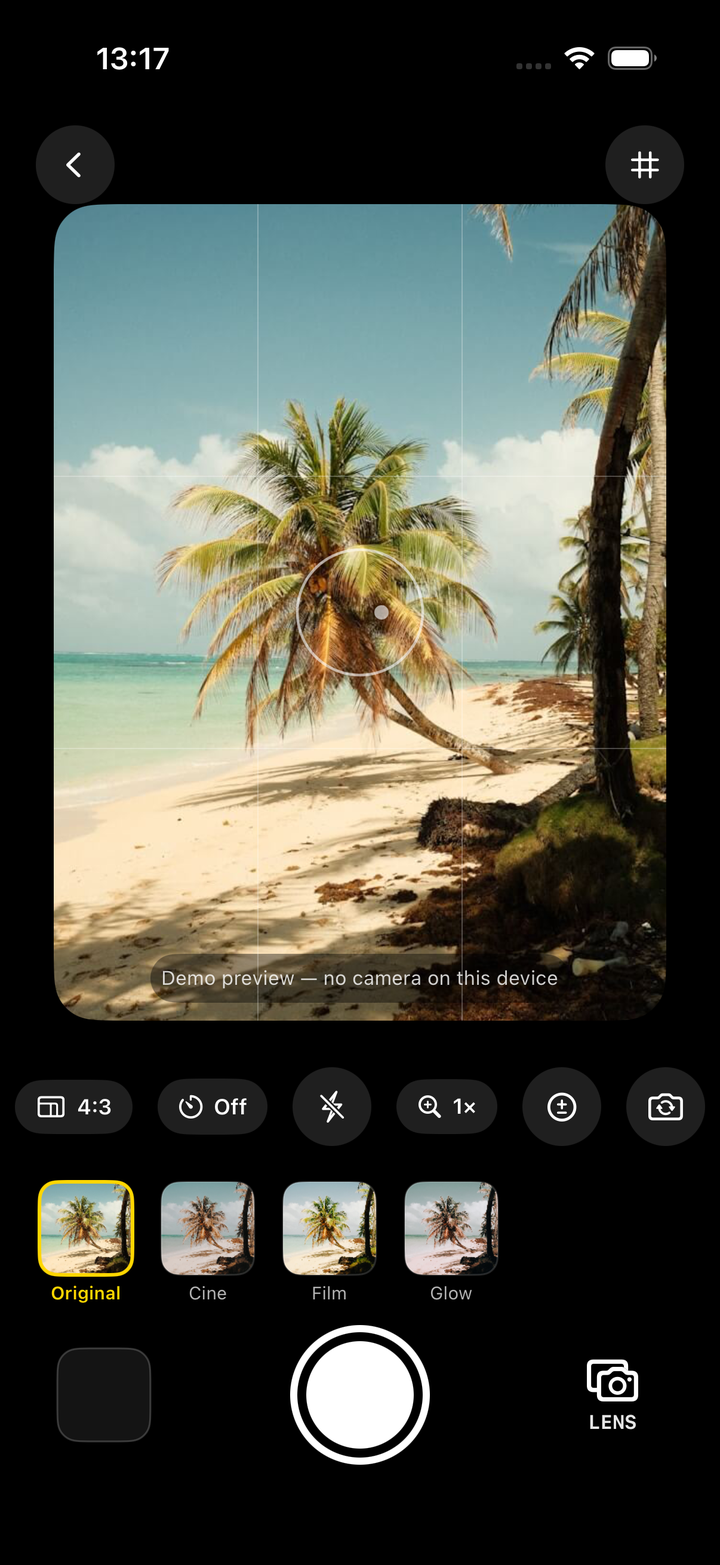Filmode App Clip — the live LUT camera, no install needed