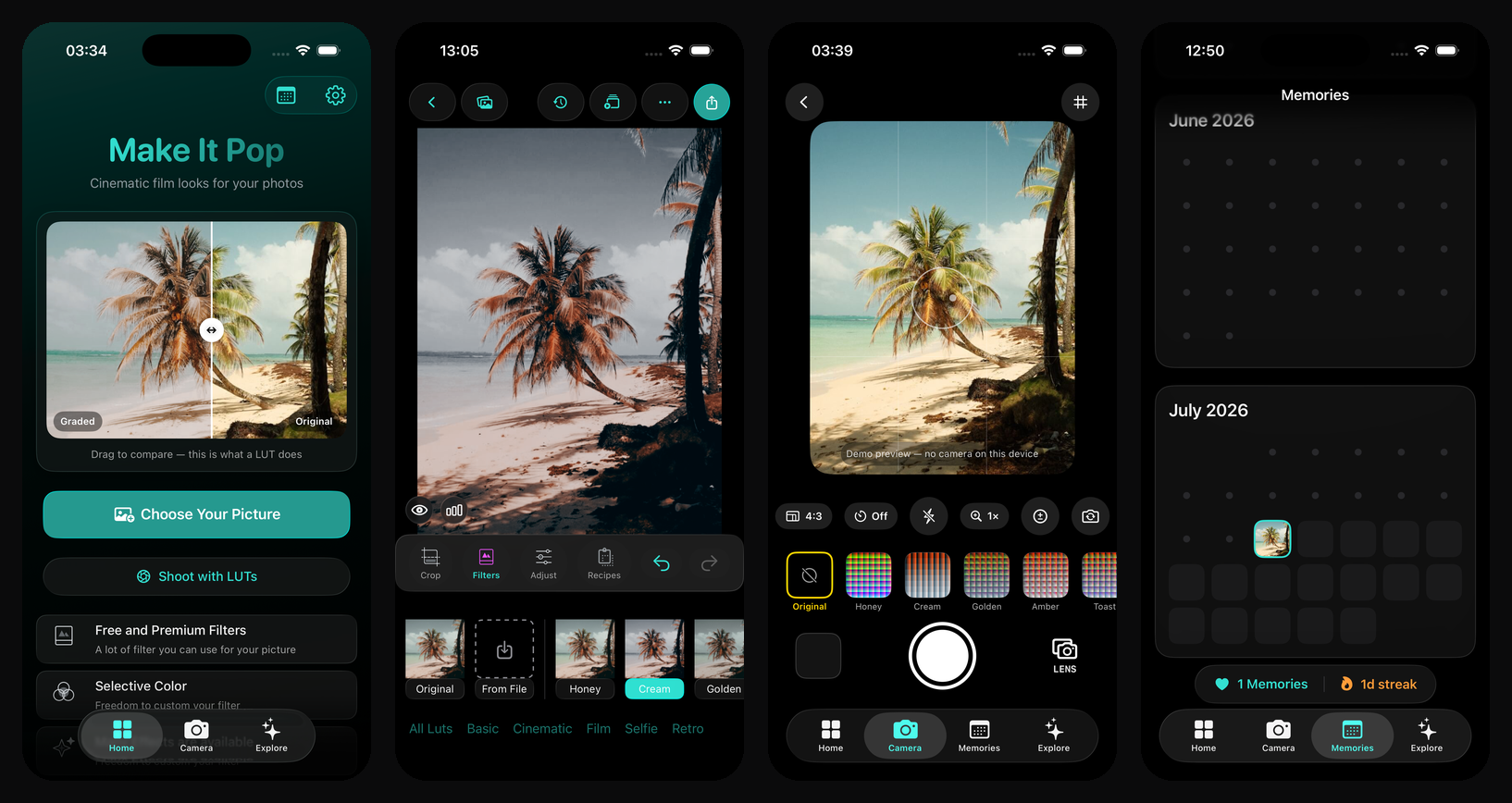 Ảnh xem trước Filmode — Shoot & grade with film LUTs