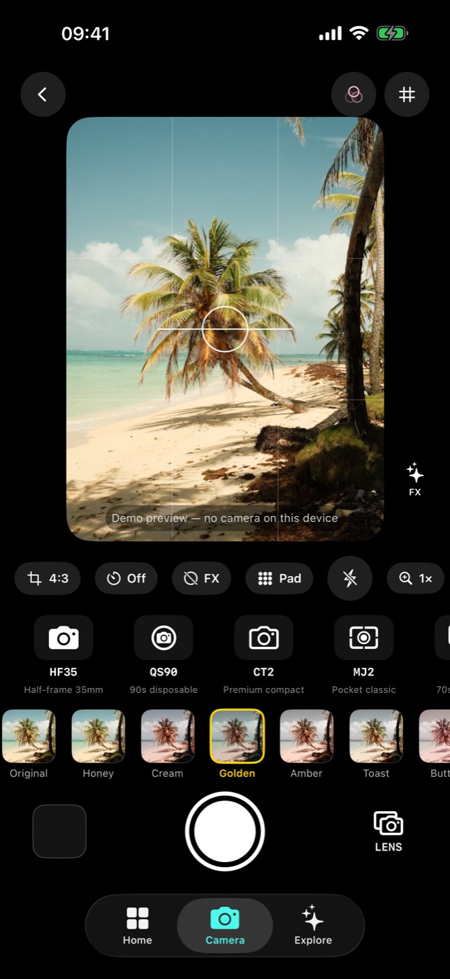 Picking a virtual camera body.